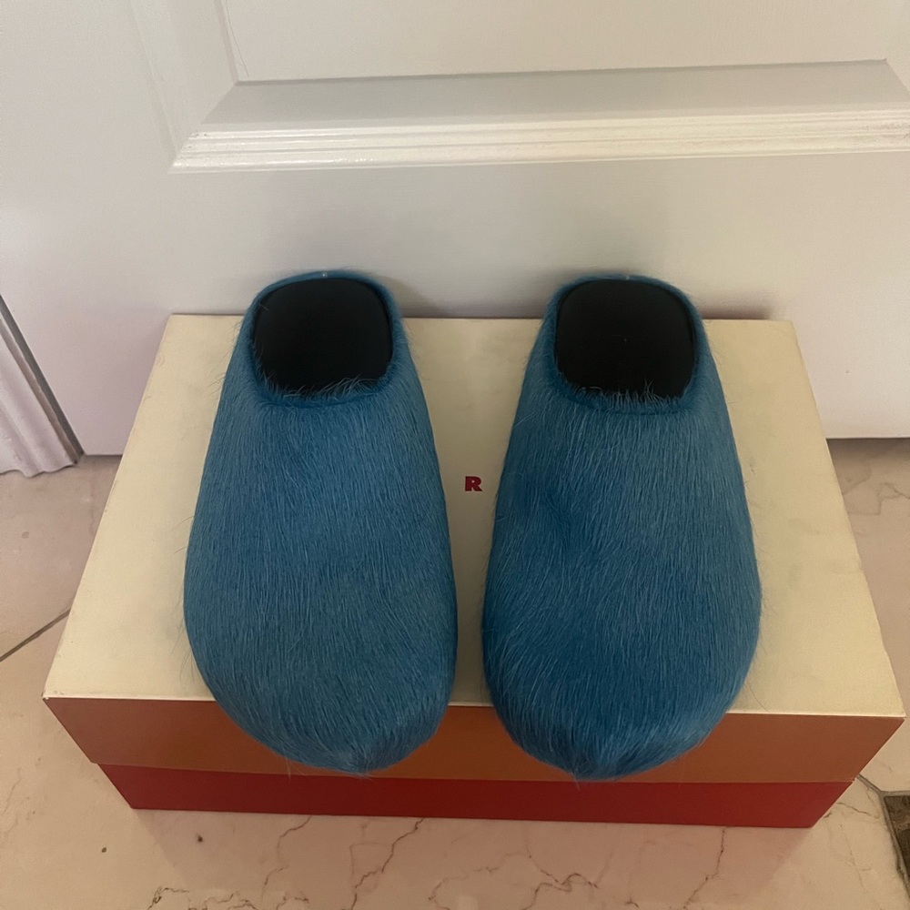 Blue Marni slides